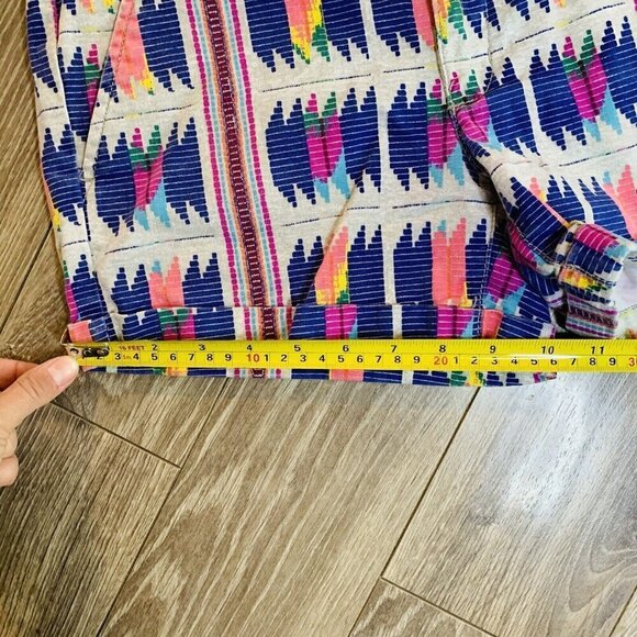 American Eagle Womens Shorts Size 6 Midi Stretch Multicolor Abstract Print Twill - Picture 5 of 11